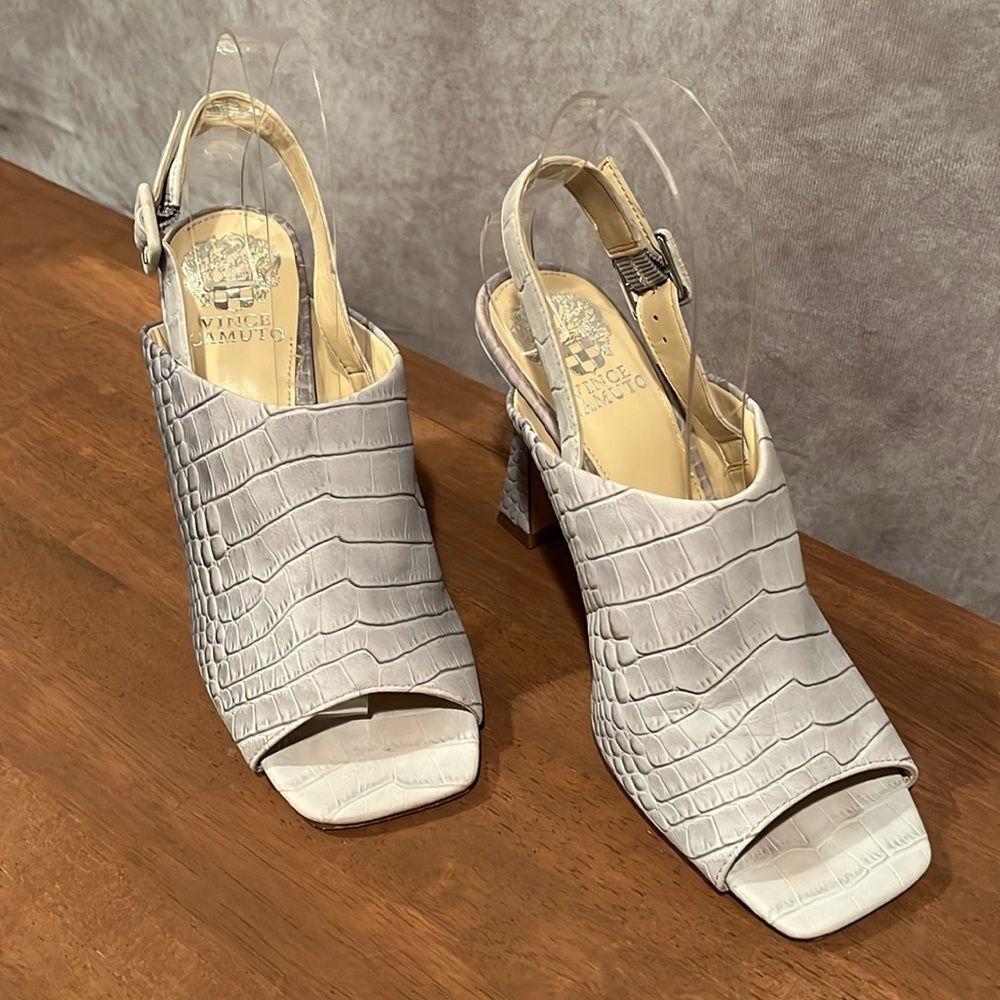 Vince Camuto Releen slingback crocodile blue/grey sandal size 7.5 - Picture 2 of 8